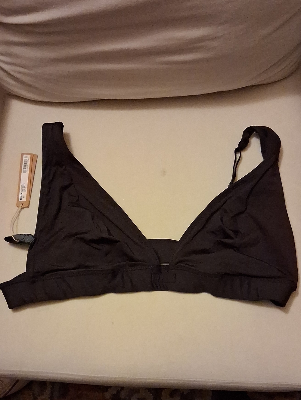 SKIMS Black Wireless Triangle Swim Top